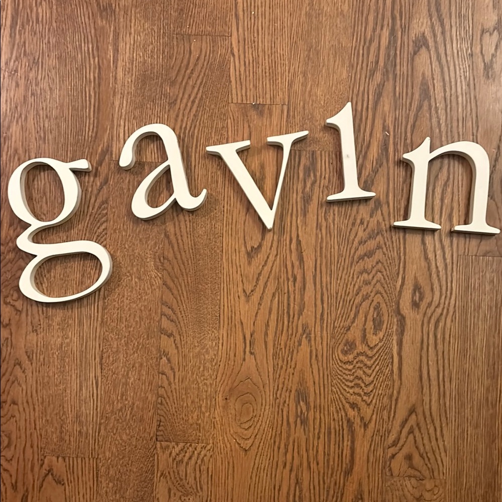 White Wooden Wall Letters